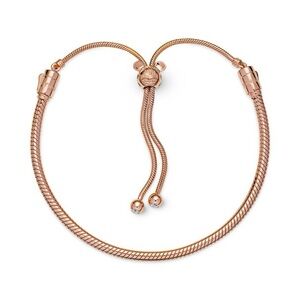 Disney Rose Gold Snake Chain Bracelet with Mickey Charm